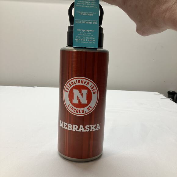 Nebraska Huskers Tervis 32oz. Stainless Steel All In Wide Mouth Water Bottle - Picture 1 of 12